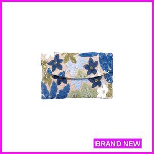 Floral Embroidery Sequin Evening Clutch Bag Formal Party Purse